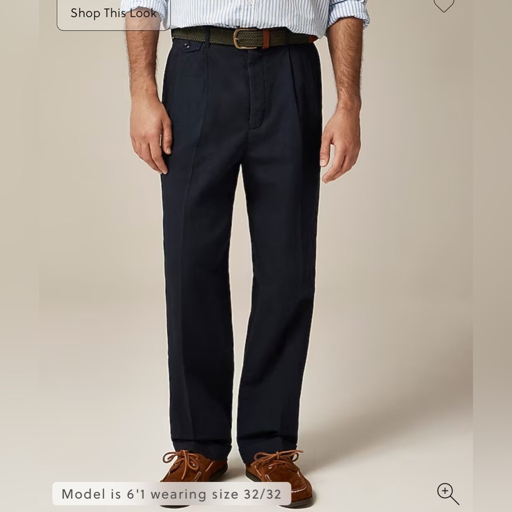 NWT J Crew Crosby suit pant in garment-dyed Italian cotton-linen blend